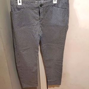 GAP Black and White Ankle Pants